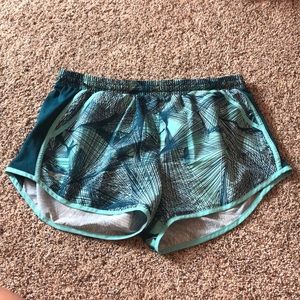 Turquoise and blue under amour shorts